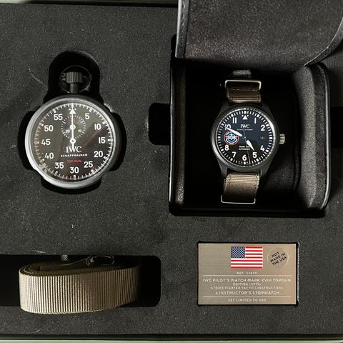 IWC Pilot Mark XVIII Pilot Watch Top Gun Limited Edition (500) SFTI Set IWC 324711