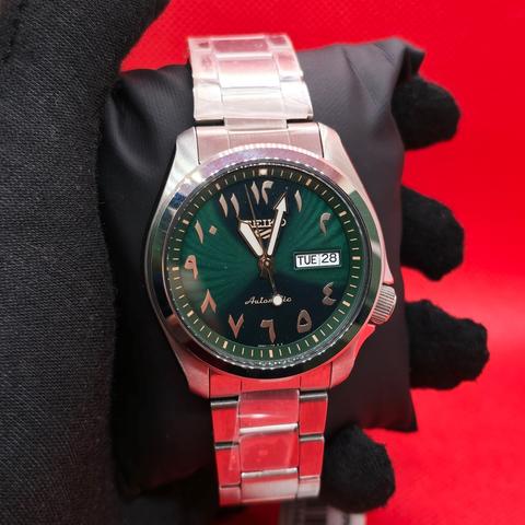 Seiko 5 Sports Rare Automatic Green Arabic Dial SRPH49K1 Stainless Steel Men's Watch Brand New Full Set Men's Watch