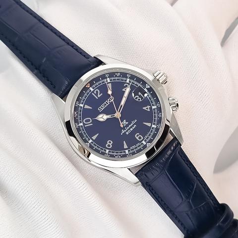 Seiko Alpinist Prospex Land Alpinist 39.5mm Blue Dial double Leather and Textile Strap Limited Edition New 2026 Box and 3 Yers Official Warranty Ref. SPB531