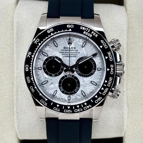 Rolex Daytona NEW 2026 Daytona 40mm 126519LN White Gold Oysterflex Meteorite Dial