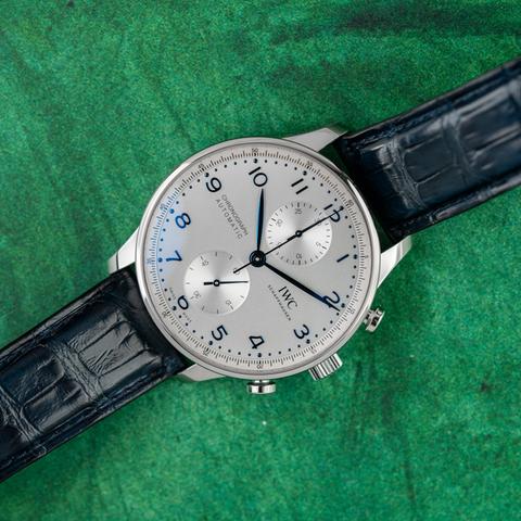 IWC Portuguese Chronograph IW371605 Stainless Steel Blue Hands 2025 Model 2025 Like New Unworn full set