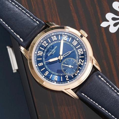 Patek Philippe Calatrava Travel Time UNWORN Complications Calatrava Blue Dial 24 Hours 5224R