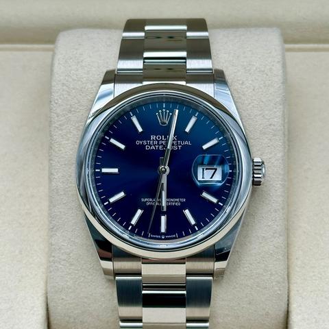Rolex Datejust 36 Blue Dial 2025 - New Style Box