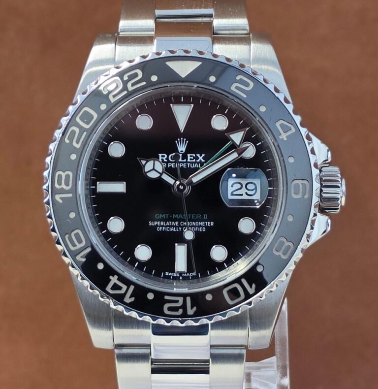 Rolex GMT-Master II Steel - Black Dial - 116710LN - Box + Rolex Service Papers 2021 - Automatic 2007