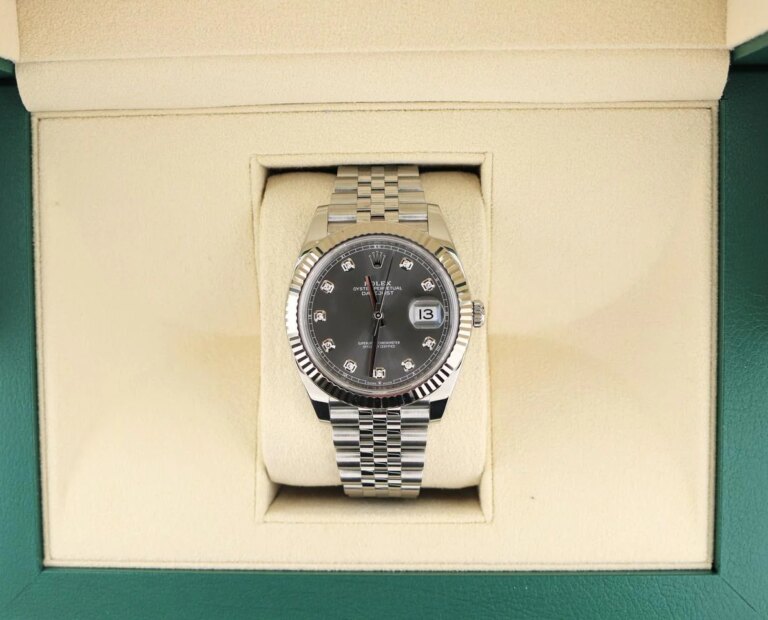 Rolex Datejust 41 2023 Datejust 126334 Rhodium Diamond Dial SS Fluted Jubilee No Papers 41mm