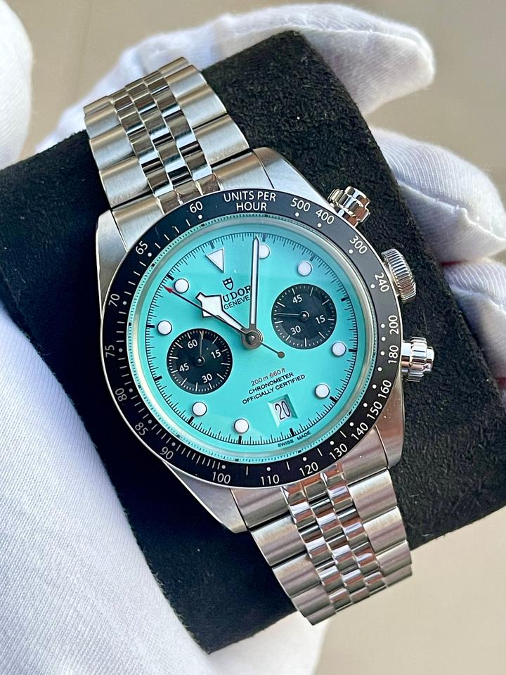 Tudor Black Bay Chrono Flamingo Blue 2025 Flamingo Blue Miami Titfany Turquoise Excellent Condtion