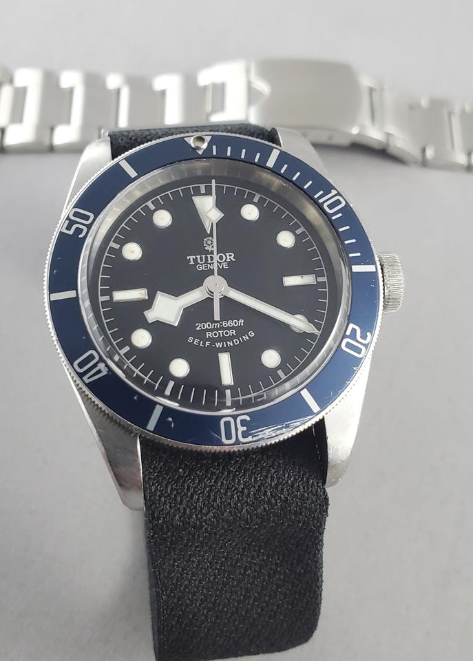 Tudor Black Bay Heritage Black Bay SMILEY ETA 2014 Steel and Nato bracelets