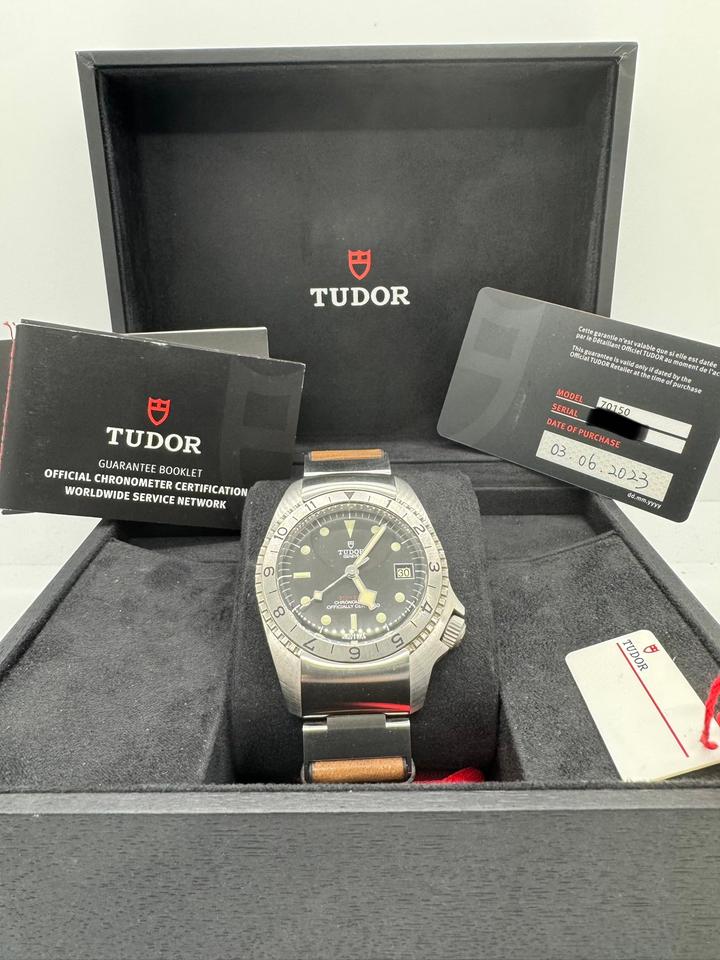 Tudor Black Bay 2023 TUDOR 70150-0001 Black Bay Dial Brown Leather Men's Watch Heritage COMPLETE SET
