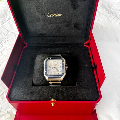 Cartier Santos De Cartier 2022 Large Dial Original Box Original Papers Original leather strap unused
