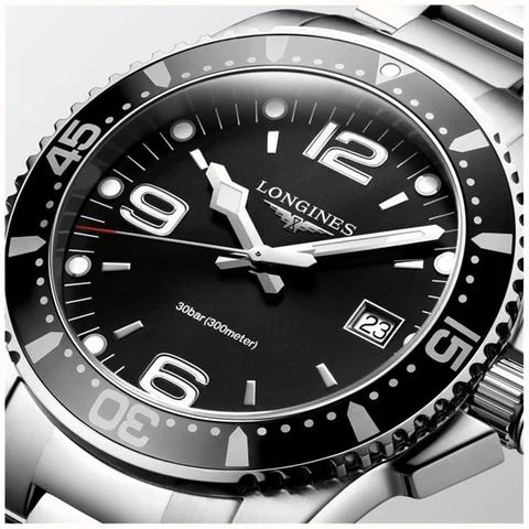 Longines HydroConquest 43MM Stainless Quartz Black Dial