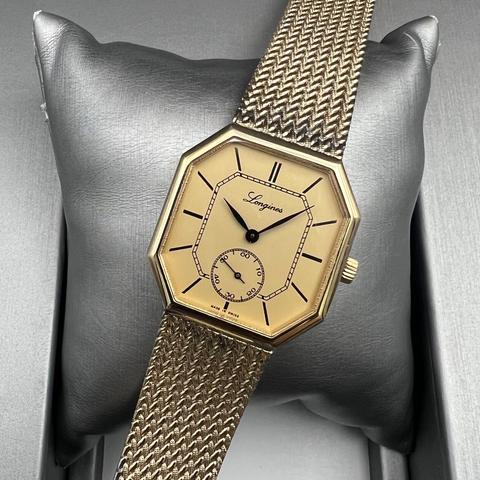 Longines Octagonal Integrated Bracelet Gold Ref. 3209M (Cal. 846.4) Watch and box only