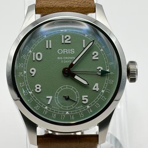 Oris Big Crown Pointer Date 403 7799 4067-07 6 20 Big Crown Pointer Date 09fc Authenticity Guarantee - Unworn - Green Dial - 40mm