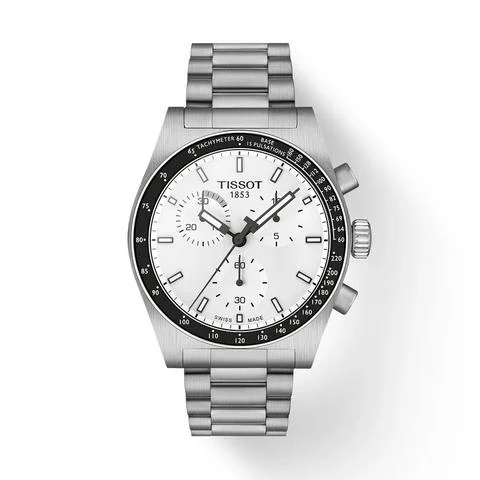 Tissot PR516 40mm White Dial Stainless Steel Watch T1494171101100