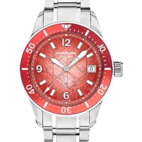 Montblanc Iced Sea Automatic Date 0 Oxygen 38mm Red Dial Watch MB135762